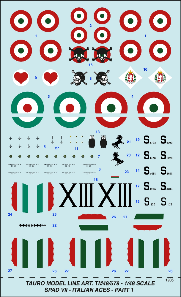 TAURO MODEL Decalcomanie Elicotteri Italiani Scala 1:48 Per SH3D E AB-206